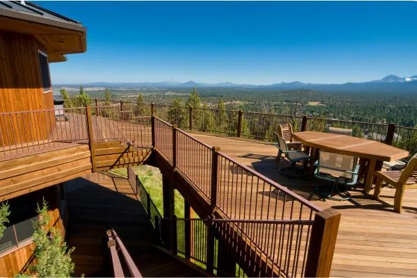 Unique Deck Design with overlooking view